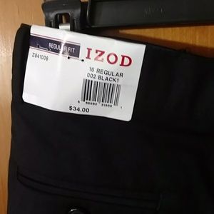 NWT - Boys size 16 IZOD Black Dress Pants
